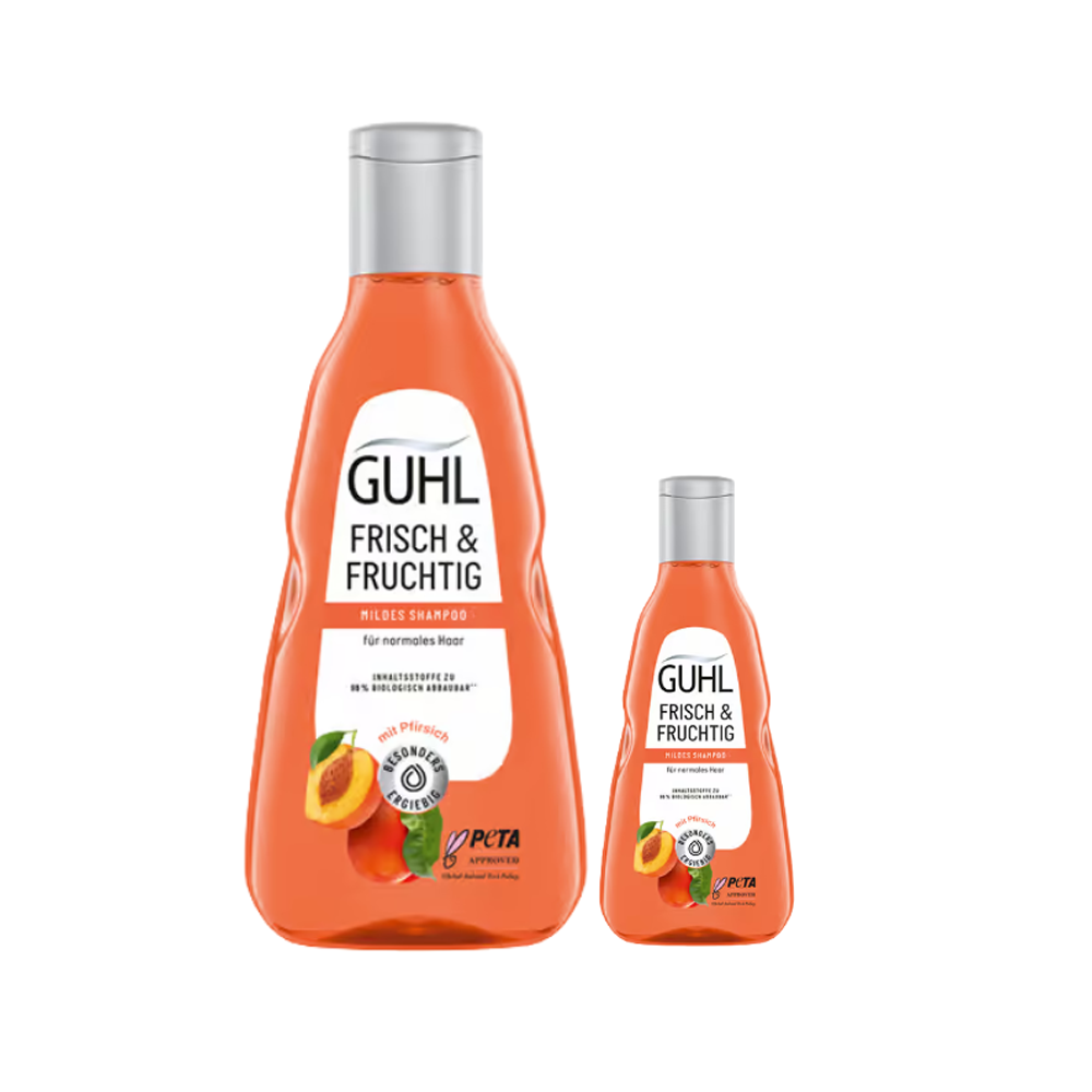 Guhl Shampoo Fresh & Fruity Peach 250ml + Mini Free 50ml