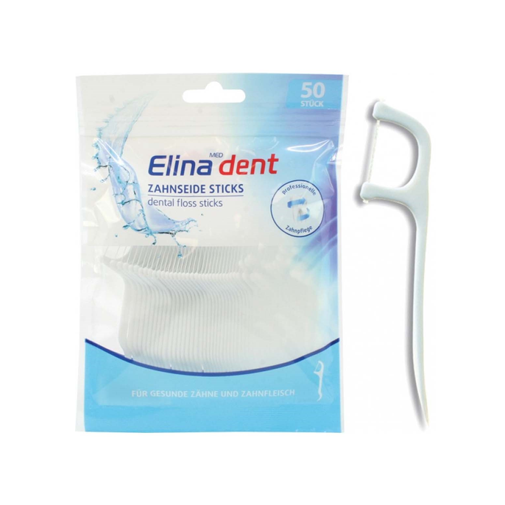 Dental Floss Sticks Elina 8Cm 50Pc