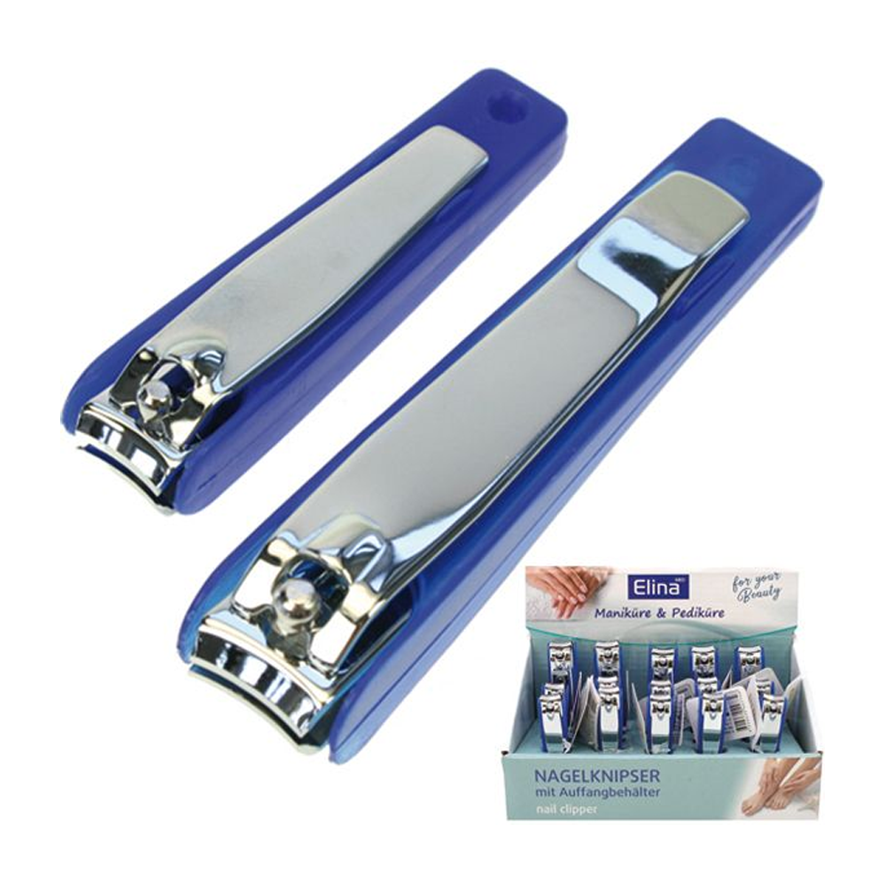 Nail Clipper With Catch Tray 2 Size In Display