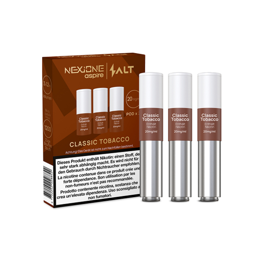 Aspire Nexione Salt Classic Tobacco Pod 20Mg 3Pcs