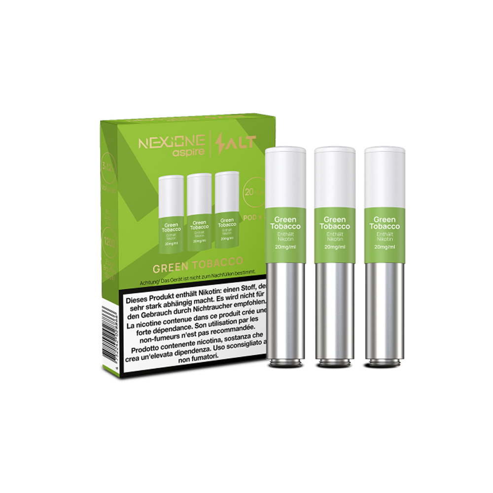 Aspire Nexione Salt Green Tobacco Pod 20Mg 3Pcs