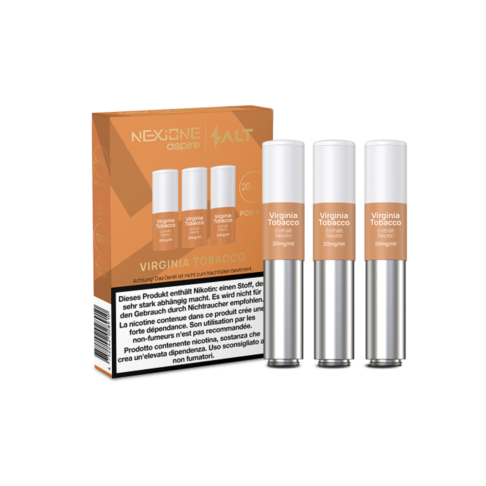 Aspire Nexione Salt Virginia Tobacco Pod 20Mg 3Pcs