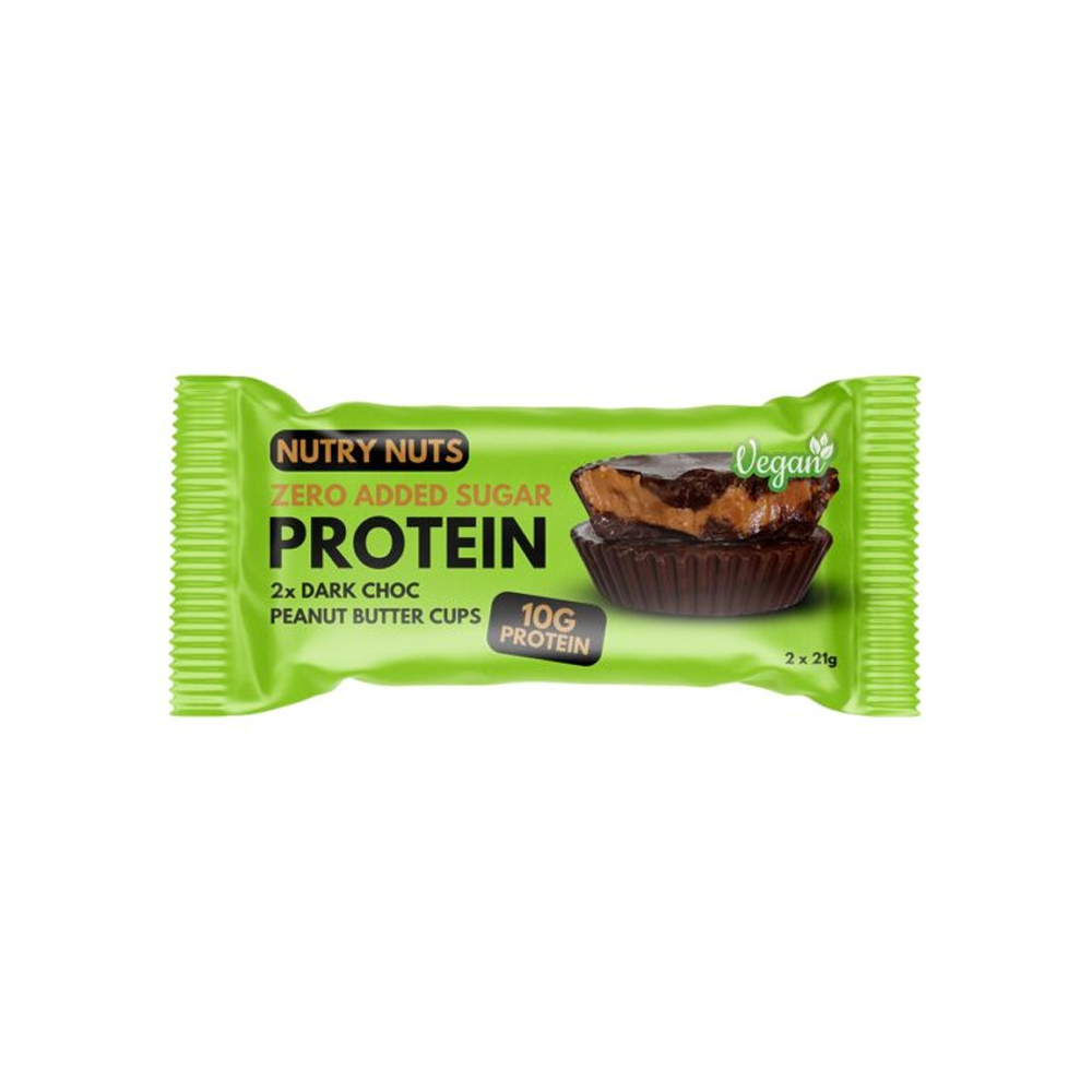 Nutrynuts Protein Peanut Butter Cups – Dark Choc, 12 X 42g