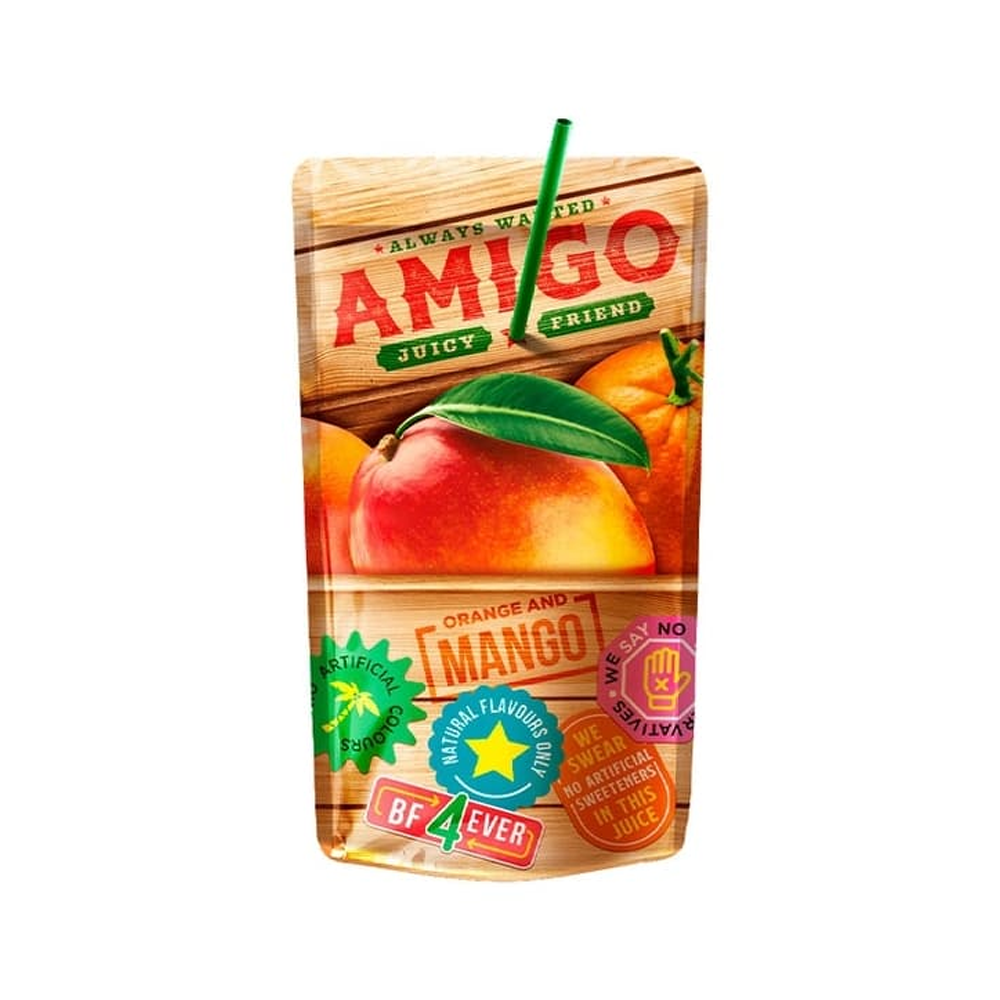 Amigo Orange And Mango Juice-Containing Drink 200ml