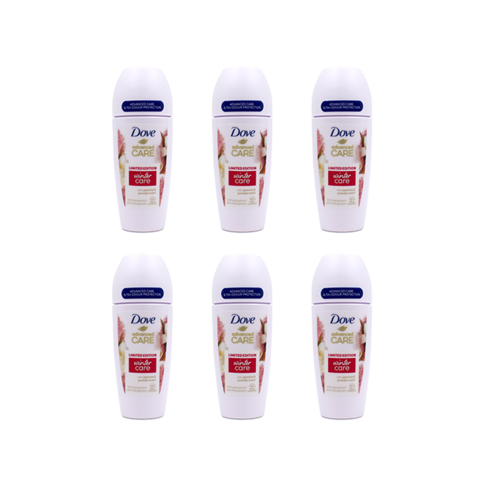 Dove Advanced Care Winter Care Anti-Transpirant Deo Roll-On , 6X50ml