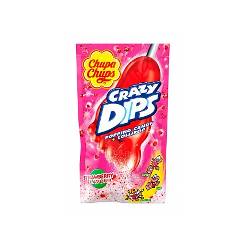 Chupa Chups Crazy Dips Strawberry (24 X 14g)