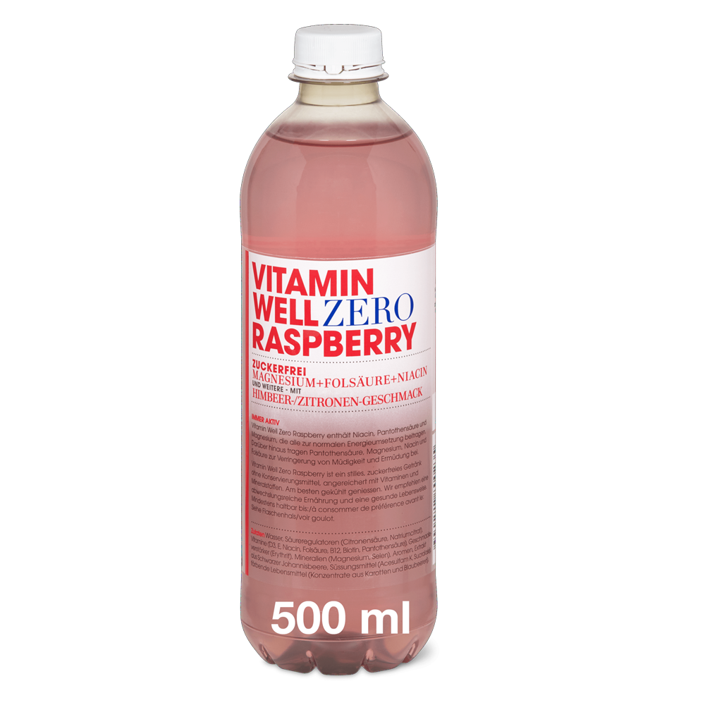 Zero Raspberry – Vitamin Well – 500ml