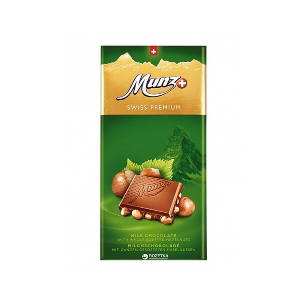 Munz Hazelnuts Milk Chocolate 100g