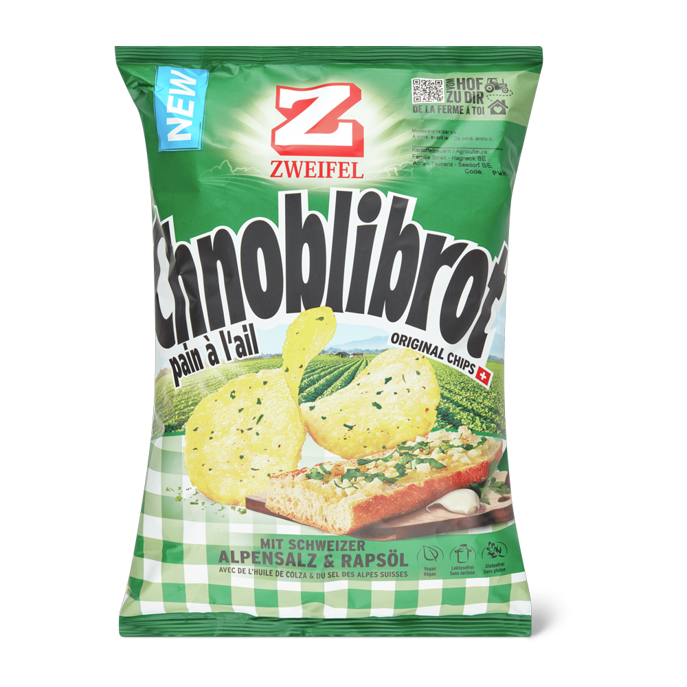 Chnoblibrot Chips – Zweifel – 175g