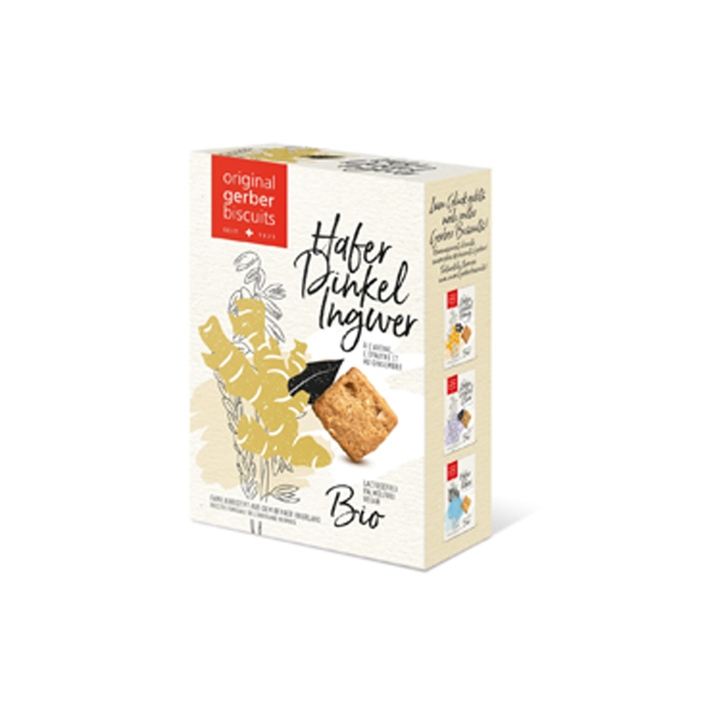 Dinkel Ingwer Biscuits Original Gerber Biscuits