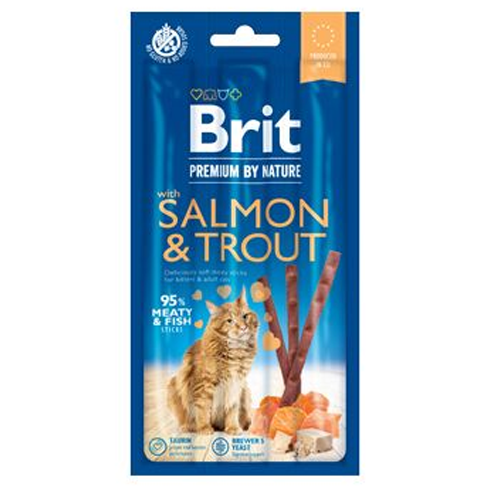 Brit Premium By Nature Cat Sticks With Salmon And Trout - 3 Sticks