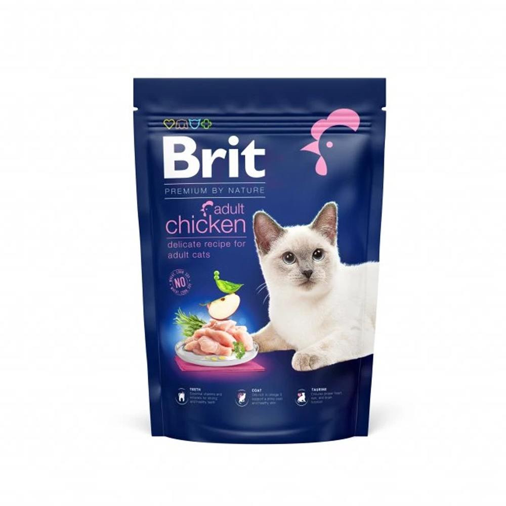 Brit Premium By Nature Katzenfutter Für Ausgewachsene Katzen, Huhn, 800g