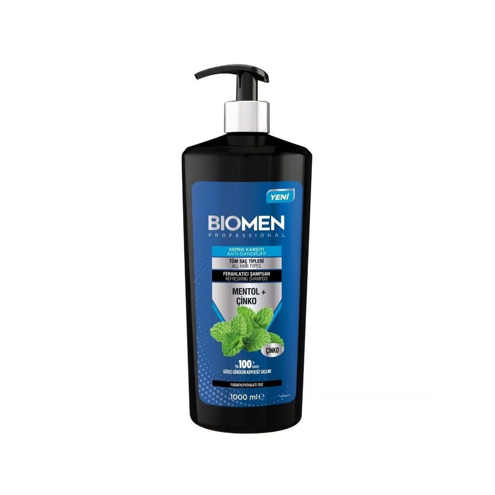 Biomen Professional Menthol & Zink Anti-Schuppen Erfrischendes Shampoo 1000ml
