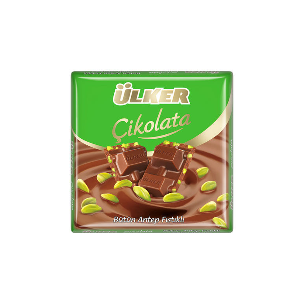 Ülker Antep Fıstıklı Sütlü Kare Çikolata 65g
