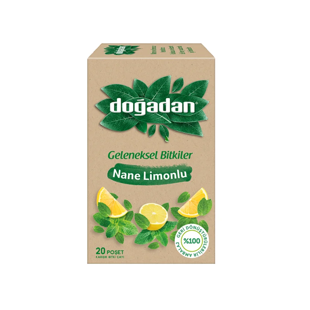 Doğadan Gemischter Kräutertee Mit Pfefferminze Und Zitrone 40g
