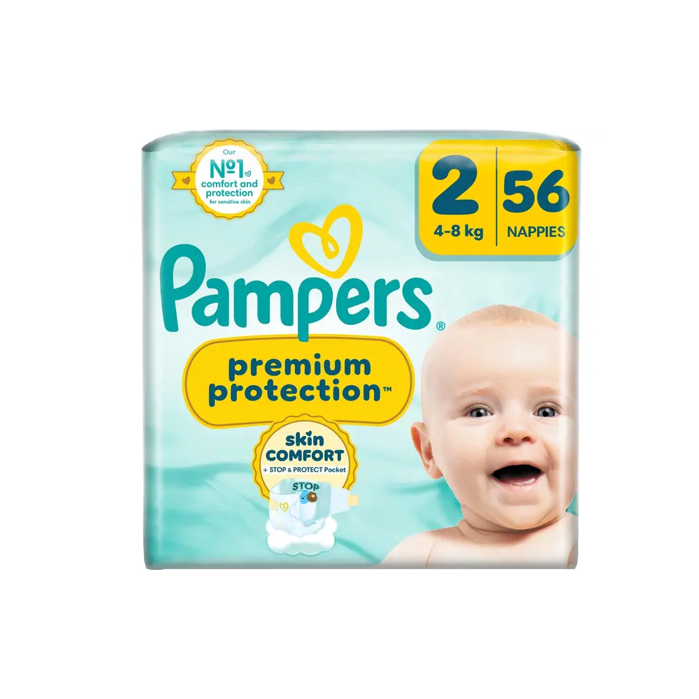 Pampers Premium Protection New Baby Gr2 4-8kg Mini Vorteilspack 56stk