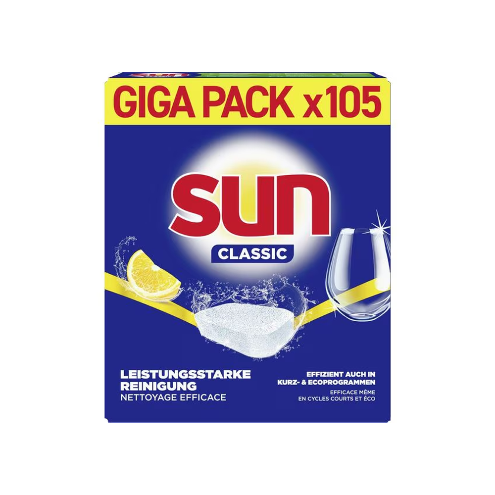 Sun Dishwasher Classic Lemon Tabs 105 Pcs