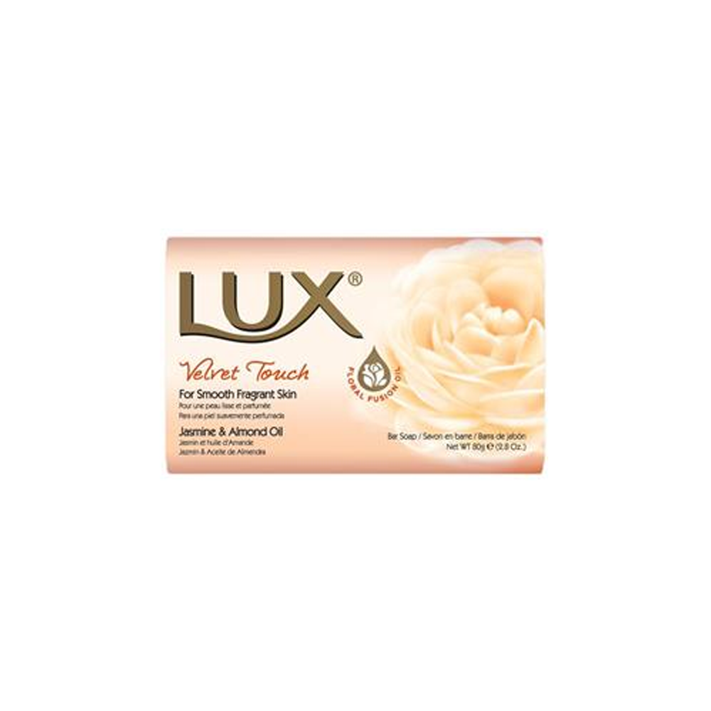 Lux Velvet Touch Jasmine & Almond Oil Soap 80g