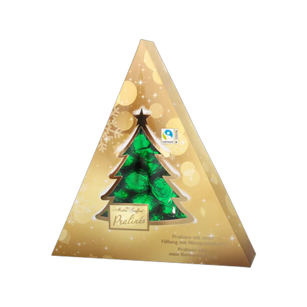 Christmas Tree Pralines With Mint Flavored Filling 148G